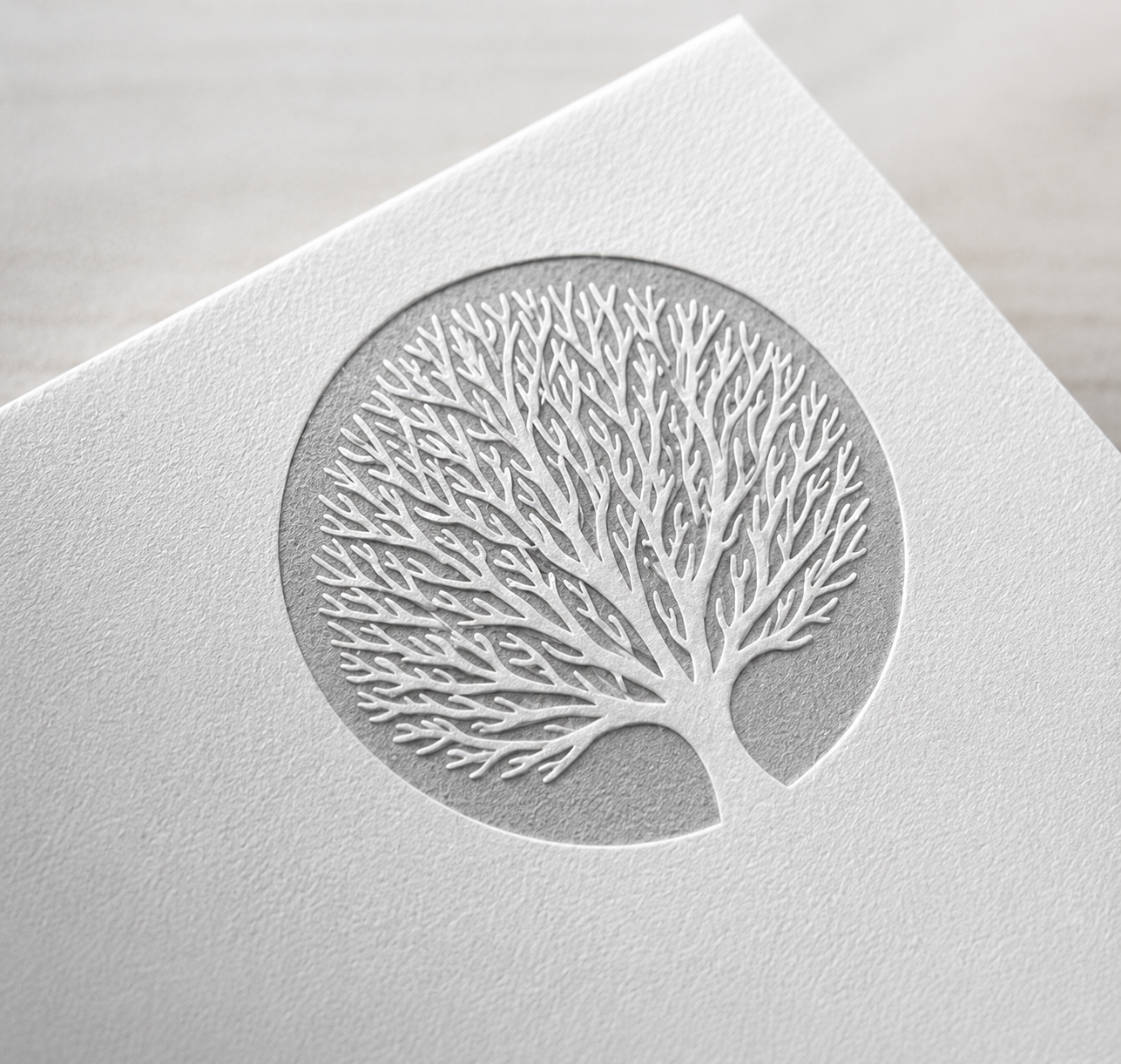 IPLC emblem embossed on premium paper stock